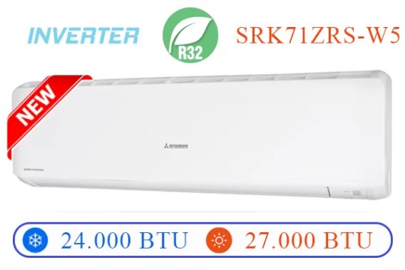 Máy lạnh Mitsubishi Heavy 2 chiều Inverter 2.5 HP SRK71ZRS-W5