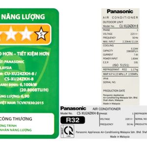 Máy lạnh Panasonic Inverter 2.5HP CU/CS-XU24ZKH-8