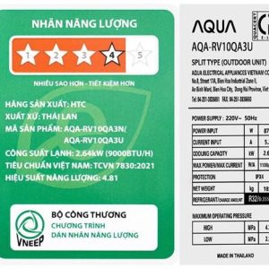 Máy lạnh AQUA Inverter 1 HP AQA-RV10QA3