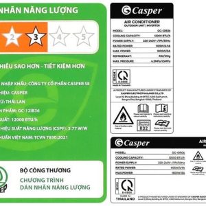 Máy lạnh Casper Inverter 1.5HP GC-12IB36